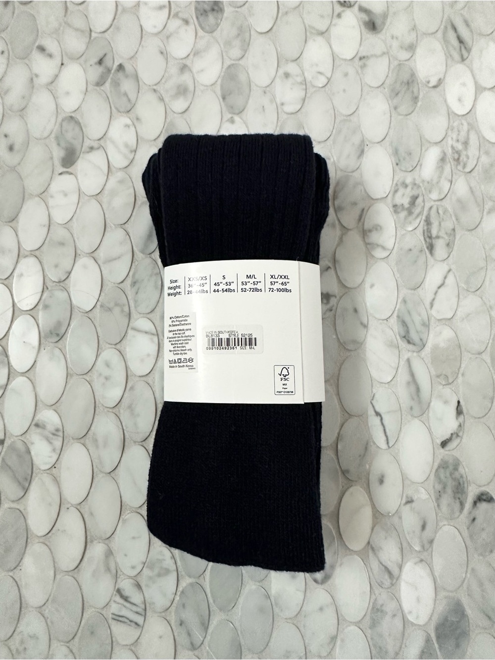 Crewcuts Navy Ribbed Tights - Picture 3 of 4